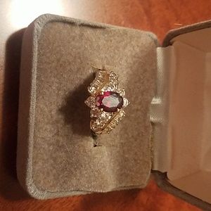 Diamonique Ruby Ring